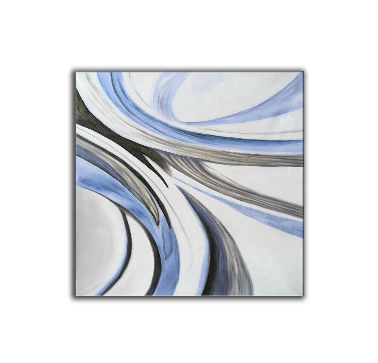 Modern Grey Minimal Office Abstract Canvas Wall Art EC5HV wall art